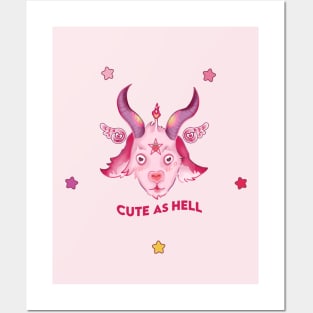 Cute Baphomet cute as hell Straberry Posters and Art